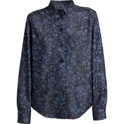 Giorgio Armani Floral Motif Shirt - Denim