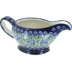 Blue Rose Pottery Seaside Swirl Gravy Sauce Boat