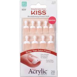 Kiss Salon Acrylic French Nails Power Play 28-pack