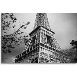 East Urban Home Eiffel Tower Paris Canvas Picture Grey Wanddeko 70x50cm