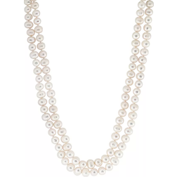 Effy Double Strand Necklace - Silver/Pearls