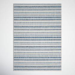 Beachcrest Home Bellino Striped Blue, White 120x168"