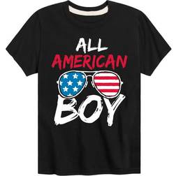 Hybrid Apparel Kid's All American Boy Graphic T-shirt - Black