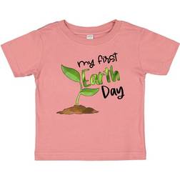 Inktastic Kid's My 1st Earth Day Sprouting Plant T-shirt - Mauve