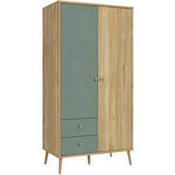 Strong Whenua Mauvella Oak/Sage Green Kleiderschrank 94x186cm