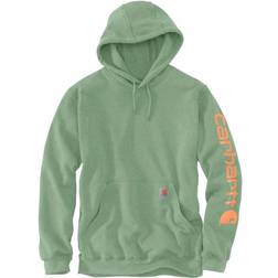 Carhartt Loose Fit Midweight Logo Sleeve Graphic Hoodie - Loden Frost Heather