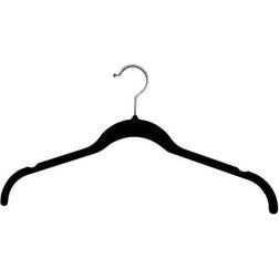 Bed Bath & Beyond Slimline Velvet Flocked lassic Top (50) Black Hanger 16.8" 50