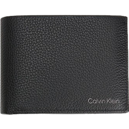 Calvin Klein Leather RFID Trifold Wallet - Ck Black