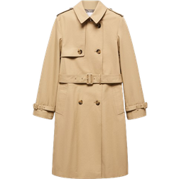 Mango Polana Classic Trench Coat with Belt - Beige