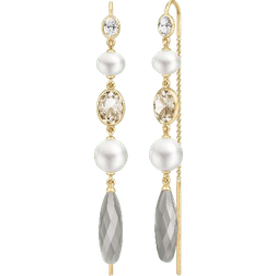 Julie Sandlau Chandeliers Earrings - Gold/Pearls/Multicolour