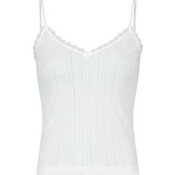 Neo Noir Lindsay Pointelle Top - White