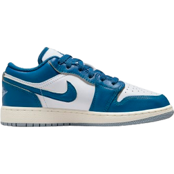 Nike Air Jordan 1 Low SE GS - Weiß/Blue Grey/Sail/Industrial Blue