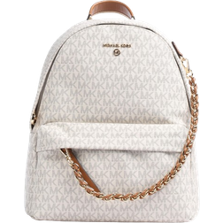 Michael Kors Slater Medium Logo Backpack - Vanilla/Acorn