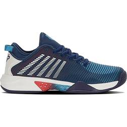 K Swiss Hypercourt Supreme Tennis Shoe M - Blue Opal/Blanc De Blanc/Lollipop