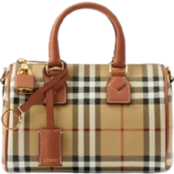 Burberry Mini Check Bowling Bag - Archive Beige/Briar Brown