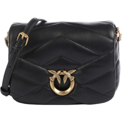 Pinko Love Click Puff Baby Crossover Bag - Black