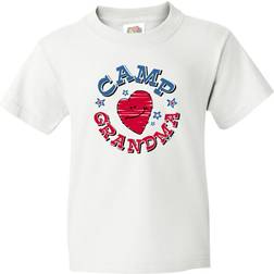 Inktastic Youth Camp Grandma T-shirt - White