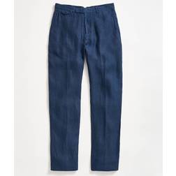 Billy Reid Garment Dyed Linen Flat Front Trouser