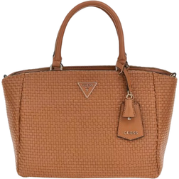 Guess Etel Woven Handbag - Brown