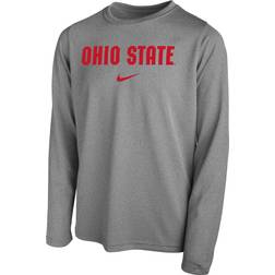 Nike Youth Ohio State Buckeyes Gray Dri-FIT Legend Football Team Issue Long Sleeve T-Shirt