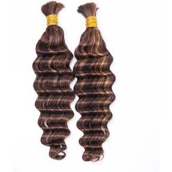 Eayon Hair Loose Deep Wave Bulk Human Hair for Braiding Mixed 16" 16" #4/27/30 2-pack