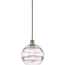 Innovations Lighting Rochester Antique Brass/Clear Pendant Lamp 10"