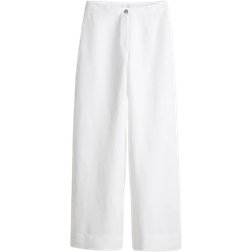 H&M Linen Mix Trousers - White