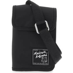 Maison Kitsuné The Traveller P Shoulder Bag - Black