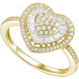 Macy's Heart Cluster Ring - Gold/Diamonds