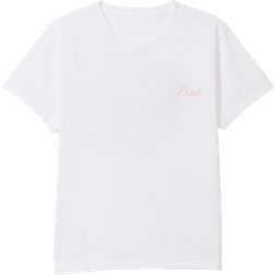 PINK Dreamer Cotton Tee - Optic White