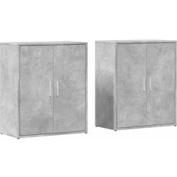 vidaXL Engineered Wood Concrete Gray Sideboard 60x70cm 2Stk.