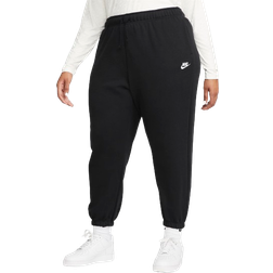 Nike Sportswear Club Fleece Women's Mid-Rise Oversized Sweatpants Plus Size - Black/White