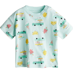 H&M Baby Cotton Jersey T-shirt - Mint Green/Ice Cream (1228637006)
