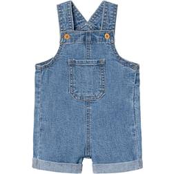 Name It Baby Lou Short Overall - Medium Blue Denim