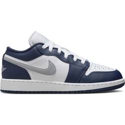 Nike Air Jordan 1 Low GS - White/Midnight Navy/Wolf Grey