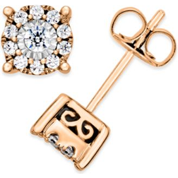 Macy's Stud Earrings - Gold/Diamonds