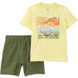 Carter's Boy's Monster Truck Tee & Short Set 2-piece - Yellow (195862392377)