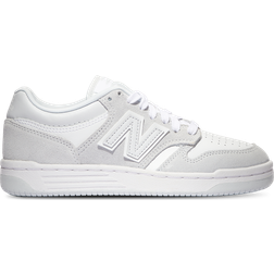 New Balance Girl's 480 Grade School Shoes - White/Grey