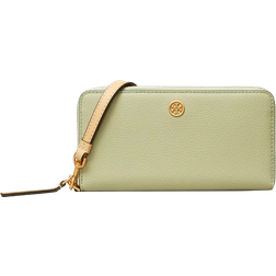 Tory Burch Robinson Pebbled Zip Continental Wallet - Light Pistachio