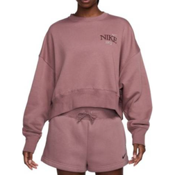 Nike Sportswear Phoenix Fleece Women's Oversized Cropped Crew Neck Sweatshirt - Smokey Mauve