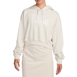 Nike Sportswear Club Fleece Women's Oversized Cropped Hoodie - Light Bone