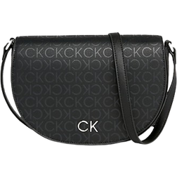 Calvin Klein Crossbody Bag With Logo - Black Epi Mono