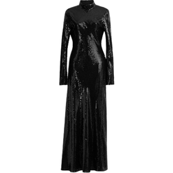 Coach High Neck Sequin Dress - Black
