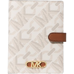 Michael Kors Empire Medium Signature Logo Passport Wallet - Vanilla/Luggage