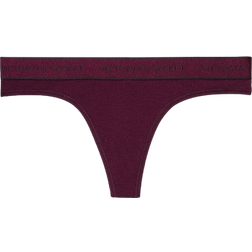 Victoria's Secret Logo Cotton Thong Panty - Red