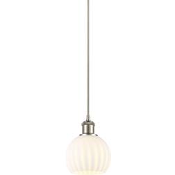 Innovations Lighting Venetian Brushed Satin Nickel/White Pendant Lamp 6"