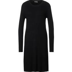 Street One Rib Knit Dress - Black