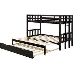 Costway Trundle Ladder Twin Bunk Bed