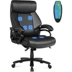 Costway Massage Black Office Chair 48.5"