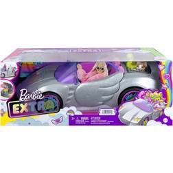 Barbie Extra Set with Sparkly 2 Seater Toy Convertible HDJ47